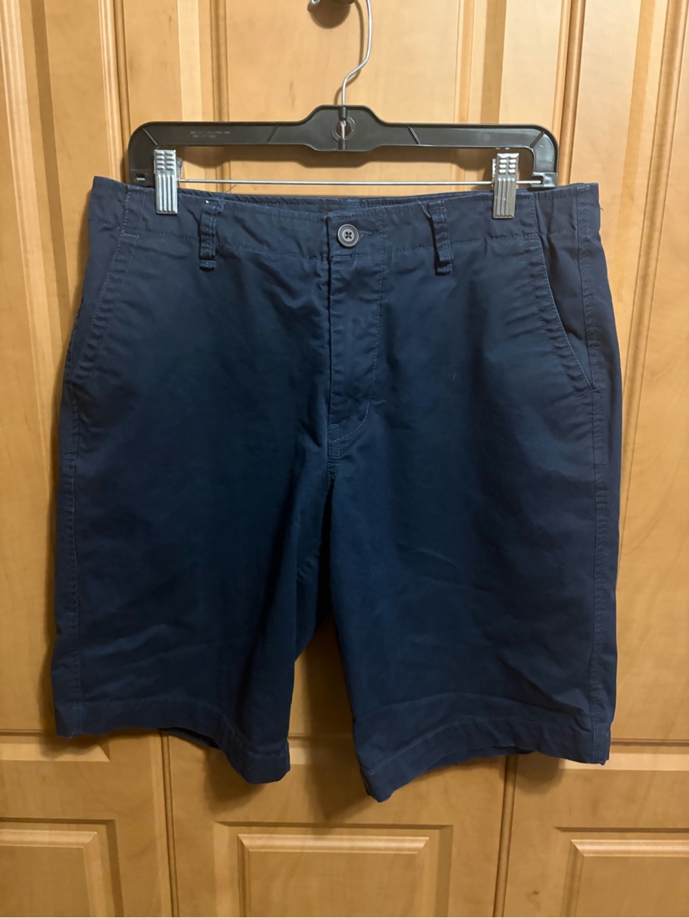 Aeropostale Navy Flat Front Cotton Shorts